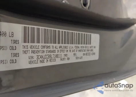 2020 Jeep Compass Limited Fwd from USA, damaged, VIN 3C4NJCCB9LT108111
